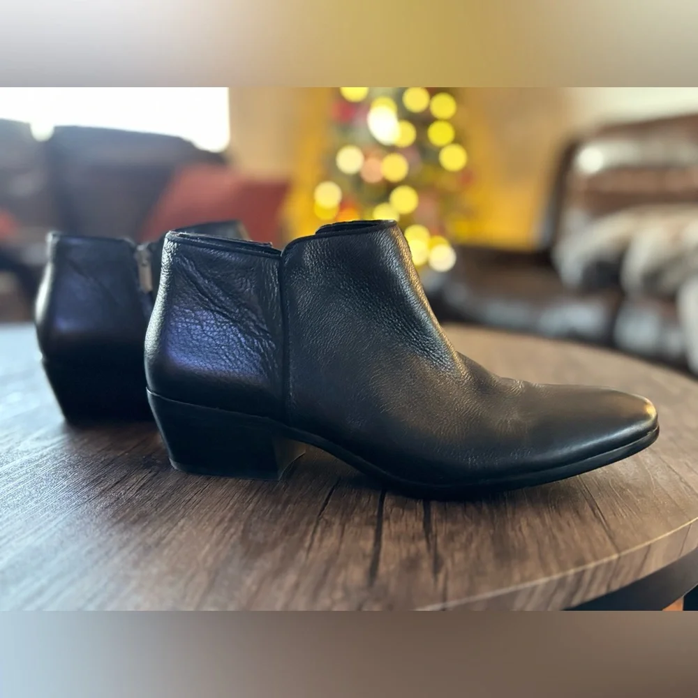Sam Edelman Petty Ankle Bootie in black leather size 11 - Picture 4 of 5
